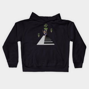 Cute fairy dancing on a piano Kids Hoodie